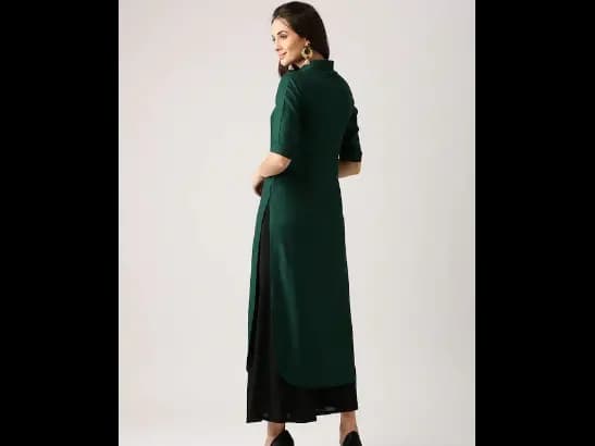 Women Green Kurta (4)
