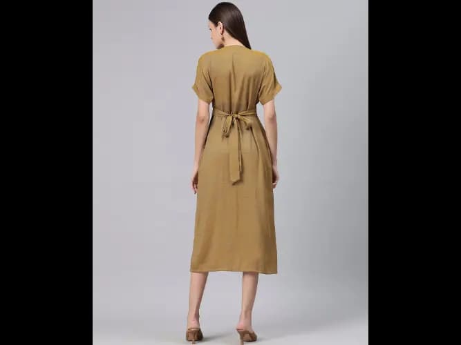 V-Neck A-Line Dress (4)