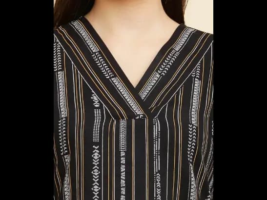Women Striped Regular Fit Top (3)