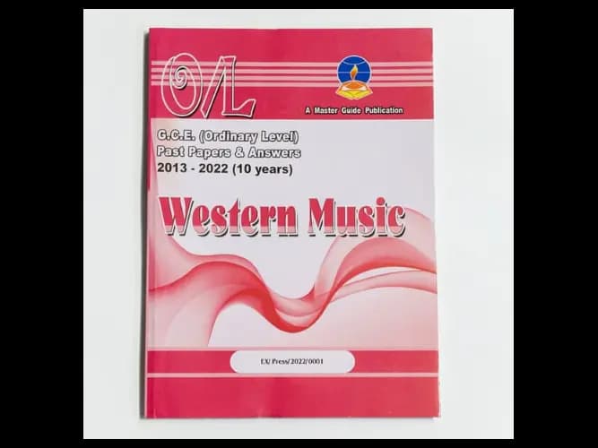 Western Music – O/L Past Papers – Master Guide