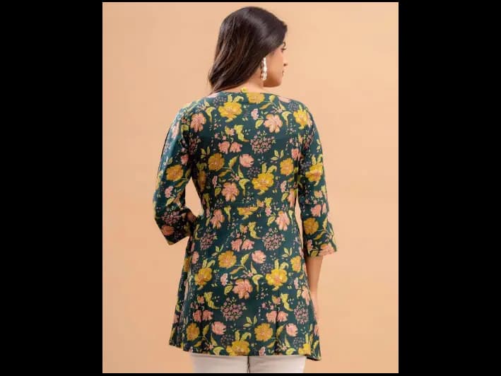 Floral Print Angrakha Kurti (5)