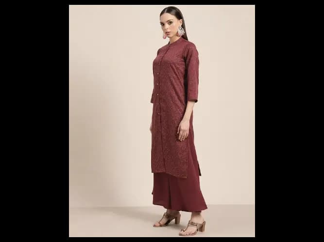 Graphic Print Straight Kurta Set