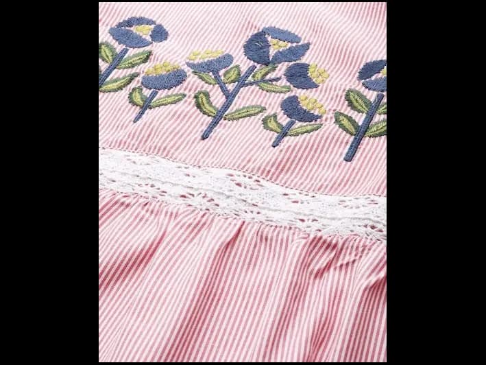 Red & White Striped A-Line Top (3)