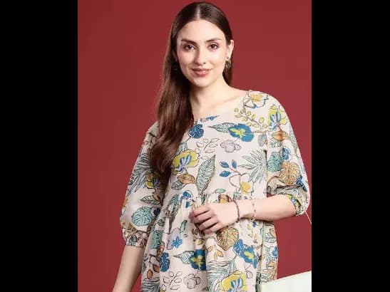Floral Print A-Line Dress (2)