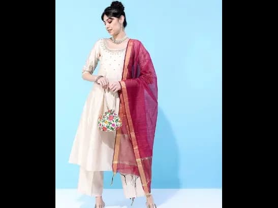 Ethnic Motifs Viscose Rayon Kurta Set