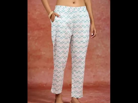 Floral Printed Empire Gotta Patti Pure Cotton Kurta With Trousers & Dupatta (3)