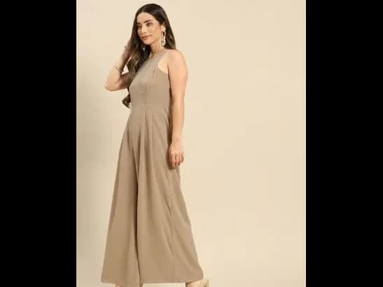 Nude-Coloured Printed Basic Jumpsuit (4)