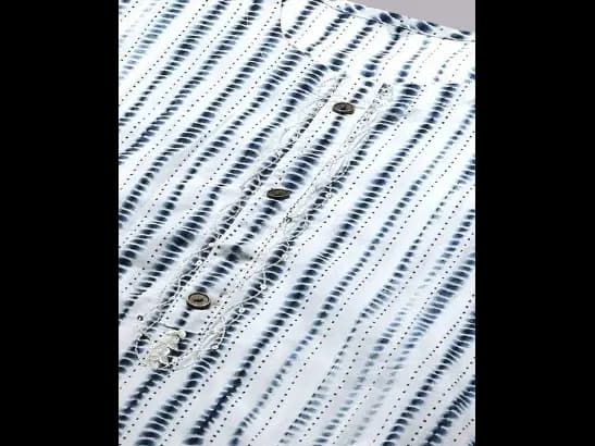 Striped Round Neck Cotton Straight Kurta (4)