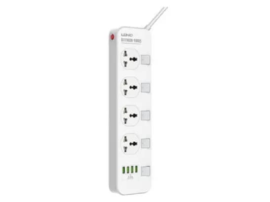 LDNIO SC4408 4 Power Socket + 4 USB 2500W Extension Power Cord - PC housing Master switch 2m heavy duty power cord with 3 Months Warranty