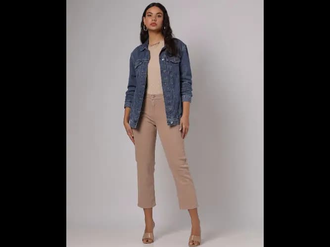 Mid Rise Cropped Denims