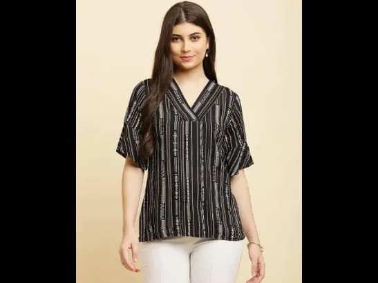 Women Striped Regular Fit Top