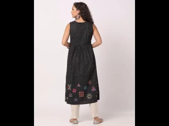 Chevron Print A-Line Kurta (2)