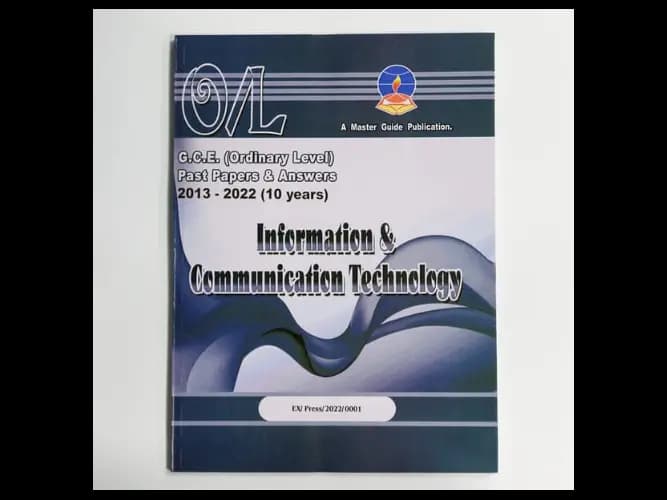 Information Communication Technology English Medium – O/L Past Papers – Master Guide