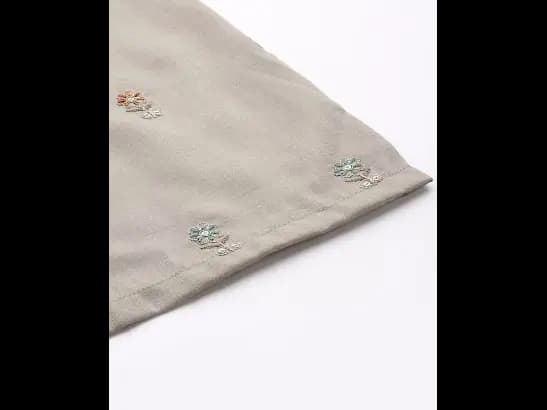 Floral Embroidered Regular Sequinned Kurta with Sharara & With Dupatta (4)