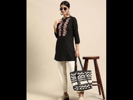 Floral Yoke Design Kurti