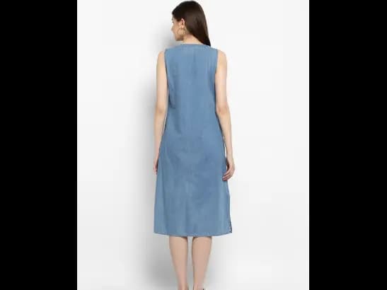 Denim Blue Shirt Dress (4)