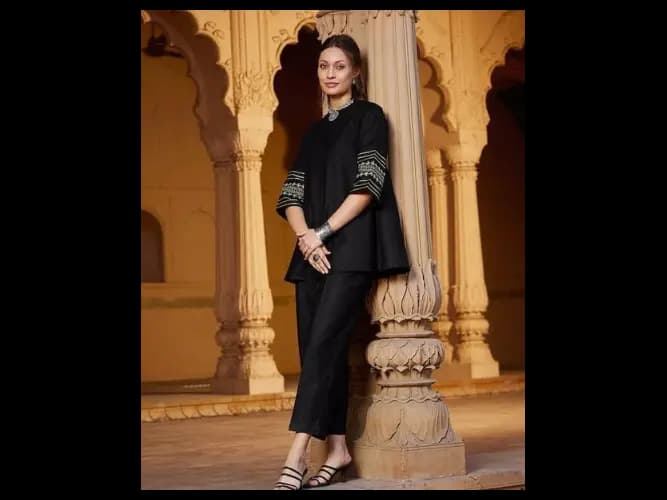 Women Shirt with Palazzos Co-Ords Set