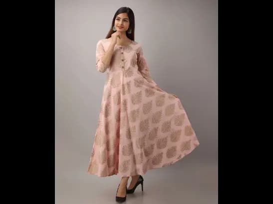 Floral Printed Round-Neck Dress