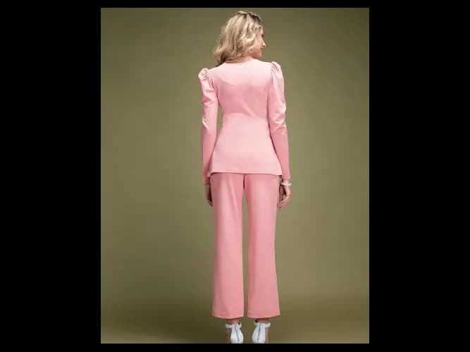 Sweetheart Neck Top With Trousers (5)