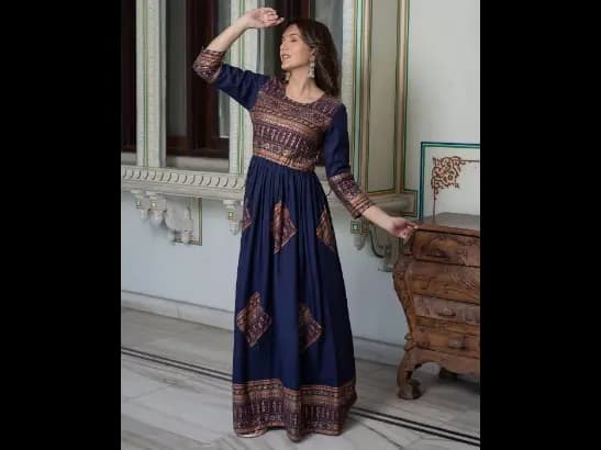Women Printed Anarkali Kurta (4)
