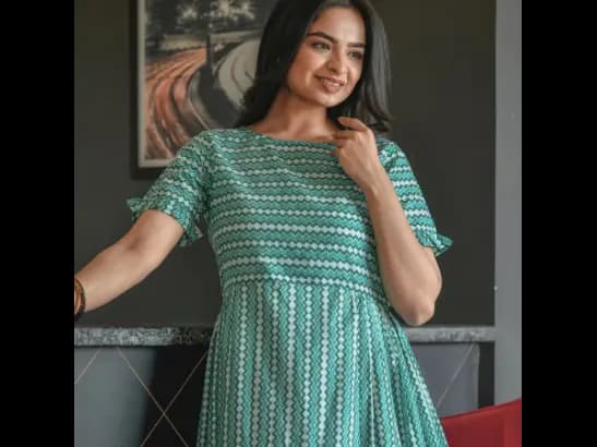 DABU GREEN ONE PIECE MIDI DRESS (2)