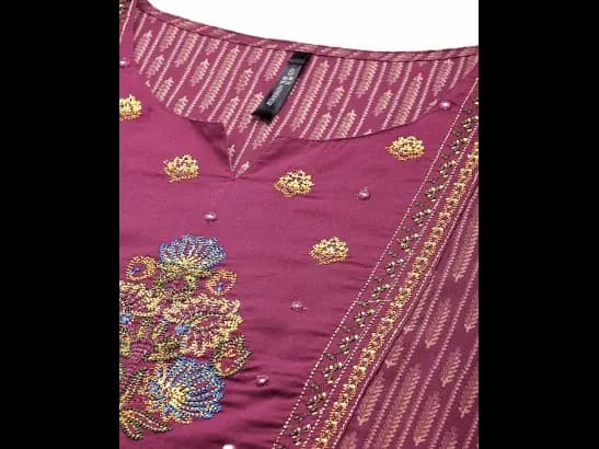 Ethnic Motifs Printed Pure Cotton Kurta with Trousers & Dupatta (3)