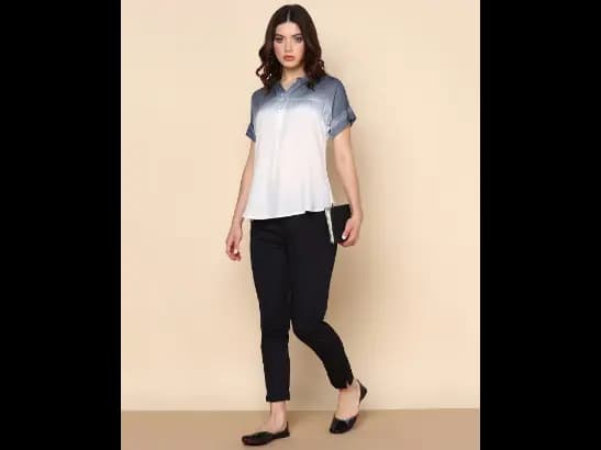 Women Ombre Print Relaxed Fit Top (2)