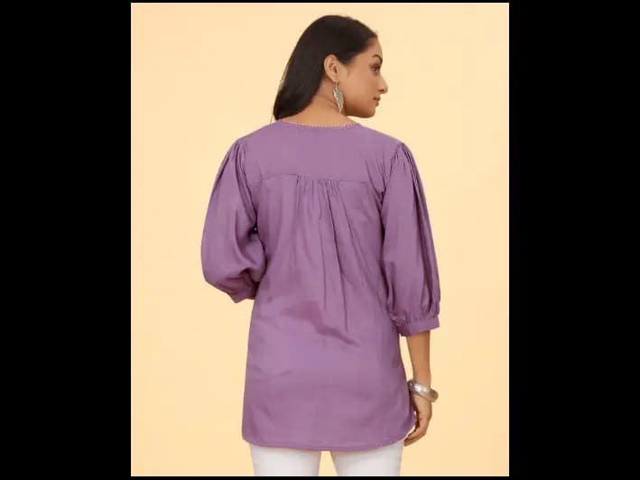 Embroidered V-Neck Tunic (3)