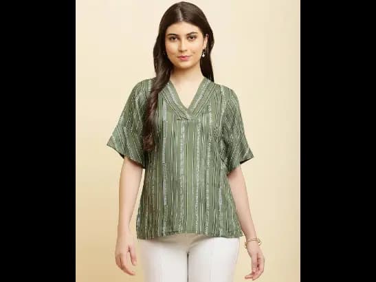 Women Striped Regular Fit Top