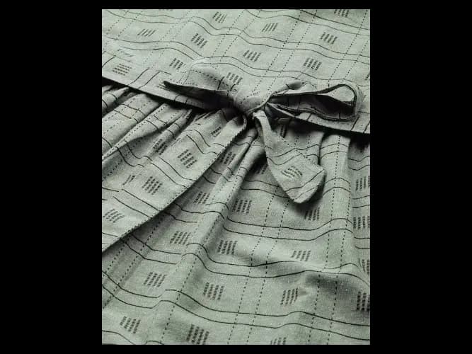 Shoulder Straps Checked A-Line Dress With Tie Up Detailing (6)