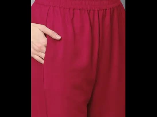 Ethnic Motifs Yoke Design Thread Work Detail Straight Kurta & Trouser With Dupatta (3)