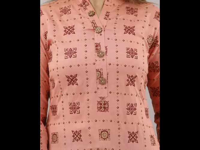 Floral Print Straight Kurta Set (2)
