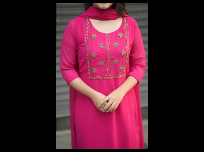 Reddish Pink (Kurti Dupatta) (4)