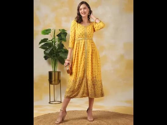 Women Floral Print Fit & Flare Dress