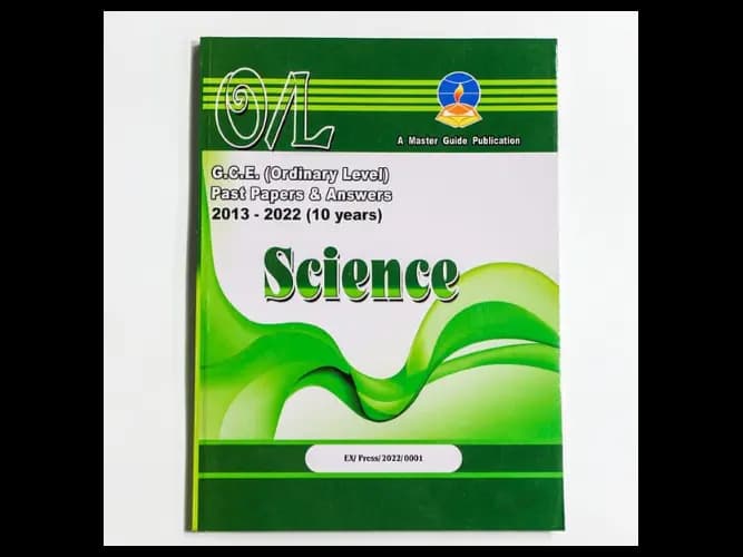 Science English Medium – O/L Past Papers – Master Guide