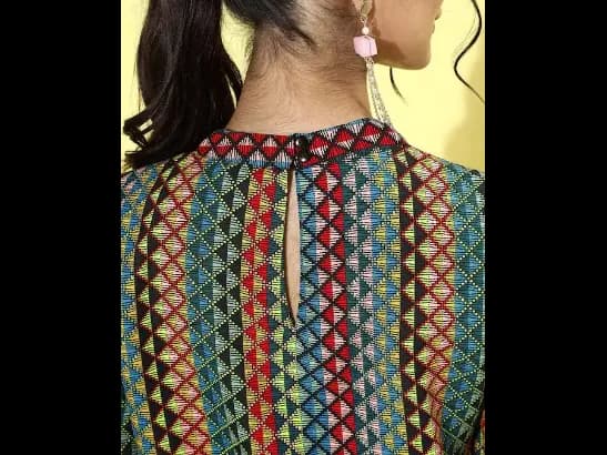 Multi-Coloured Geometric Top (3)
