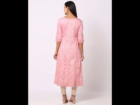 Floral Print A-Line Kurta (4)