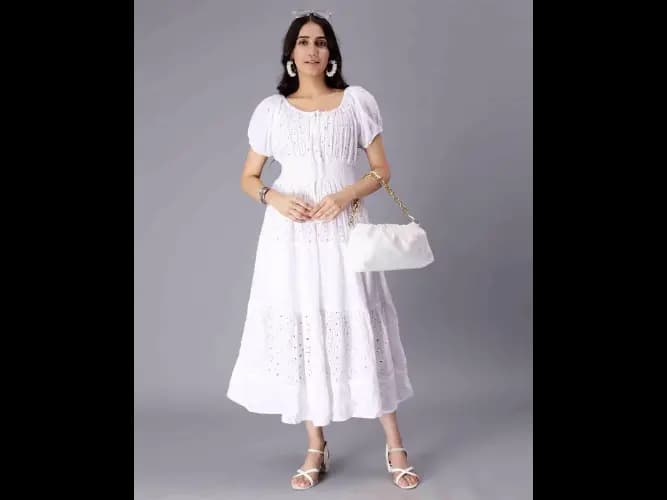 Schiffili Embroidered Tiered Dress (3)