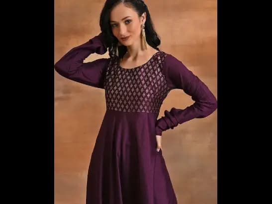 Ethnic Motifs Printed Anarkali Kurta (2)