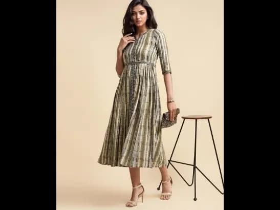 Women Tie & Dye Fit & Flare Dress (4)