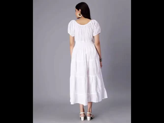 Schiffili Embroidered Tiered Dress (2)