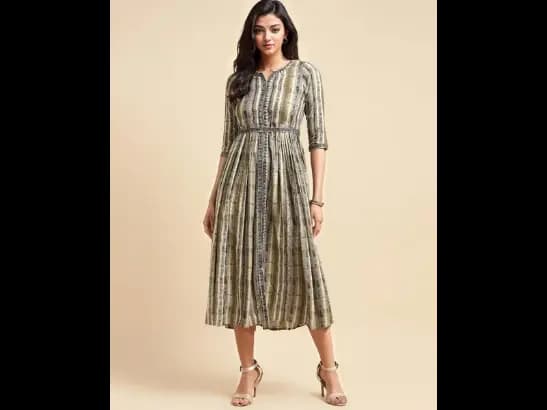 Women Tie & Dye Fit & Flare Dress