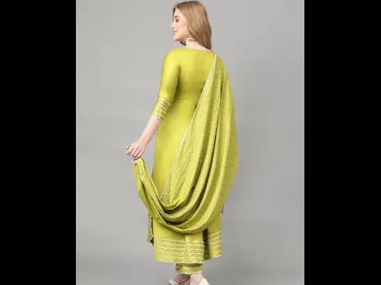 Regular Gotta Patti Kurta with Trousers & With Dupatta (3)
