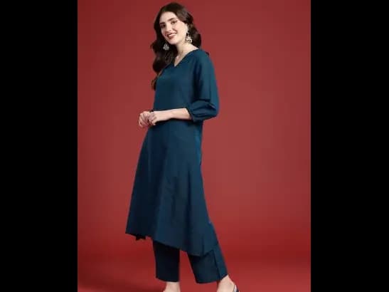 Panelled Kurta with Trousers (2)