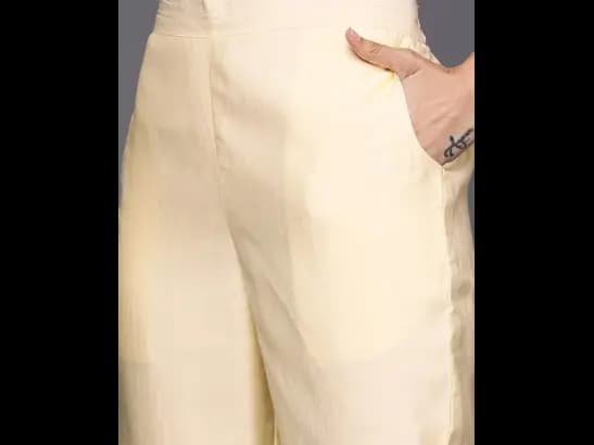 Ethnic Motifs Embroidered Thread Work Kurta With Trousers & Dupatta (3)