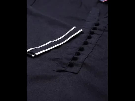 Navy Blue Regular Kurta with Palazzos & With Dupatta (3)