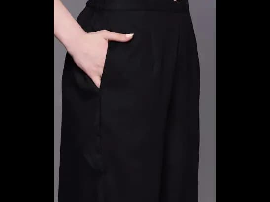 Yoke Design Regular Pure Cotton Kurta with Palazzos & With Dupatta (4)