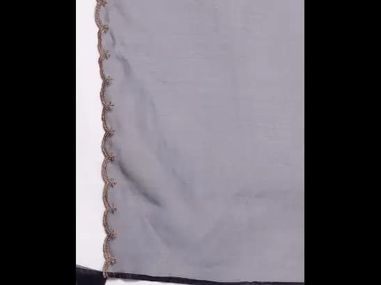 Navy Blue Ethnic Motifs Printed Kurta with Trousers & With Dupatta (4)
