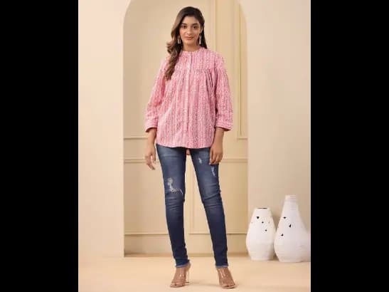 Geometric Print Flared Tunic (2)