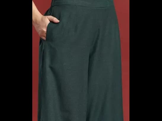 Sequinned Pure Cotton Kurta with Palazzos (5)